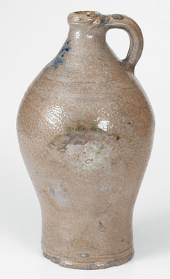 Very Rare attrib. Abraham Mead (Greenwich, CT) l 1/2 Gal. Stoneware Jug, c1795