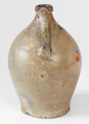 Fine Small-Sized Stoneware Jug w/ Brushed Cobalt Decoration, Hudson River Valley, NY