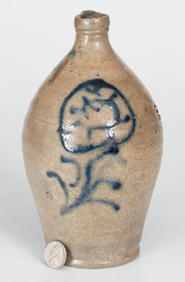 Small-Sized NY State Stoneware Jug, probably Howe & Clark, Athens, NY, early 19th century