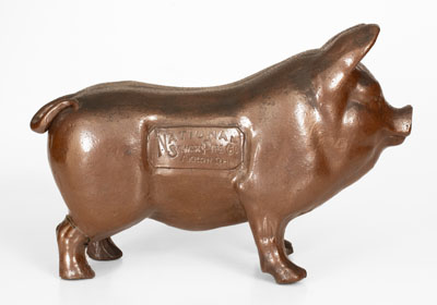 Unusual Large-Sized Sewertile Pig Impressed NATIONAL SEWER PIPE CO. / AKRON, OH