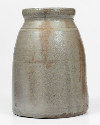 NEW GENEVA POTTERY Stoneware Canning Jar w/ Stripe Decoration