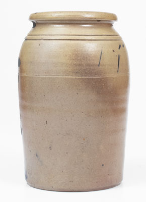 Small-Sized Striped Western Pennsylvania Stoneware Jar, circa 1870