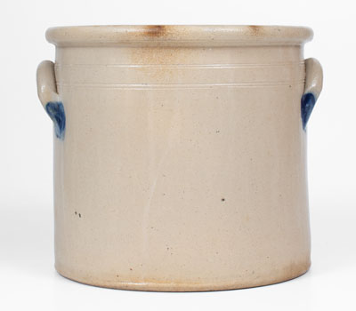 2 Gal. T. HARRINGTON / LYONS, NY Stoneware Crock w/ Cobalt Floral Decoration