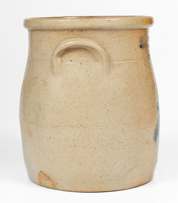 2 Gal. HAXSTUN, OTTMAN & CO. / FORT EDWARD, NY Stoneware Jar w/ Bird Decoration