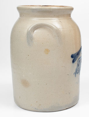 New England Stoneware Jar w/ Bold Bird Decoration, mid 19th century