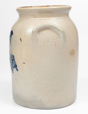 New England Stoneware Jar w/ Bold Bird Decoration, mid 19th century