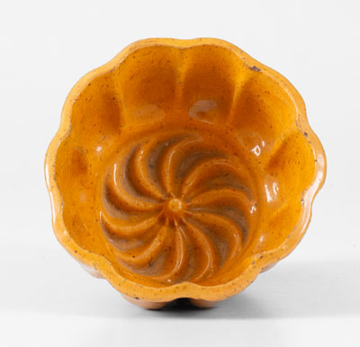 JOHN BELL (Waynesboro, PA) Redware Pudding Mold, c1840-80