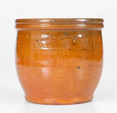 JOHN W. BELL / WAYNESBORO, PA Small-Sized Redware Jar, late 19th century