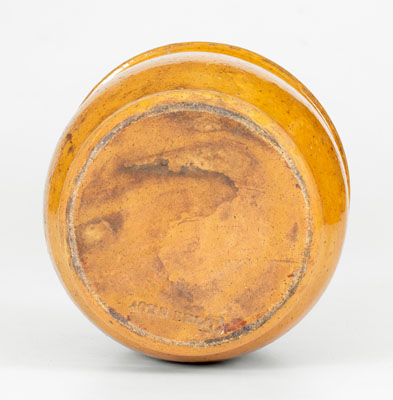 JOHN BELL (Waynesboro, Pennsylvania) Small-Sized Redware Ja, c1840-80