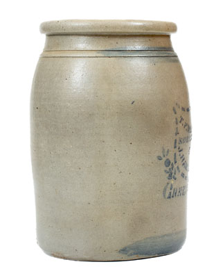 T. F. REPPERT / SUCCESSOR TO J. HAMILTON & CO. / GREENSBORO, PA Stoneware Canning Jar