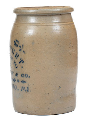 T. F. REPPERT / SUCCESSOR TO JAS. HAMILTON & CO. / GREENSBORO, PA Stoneware Jar