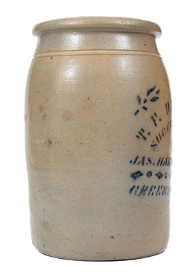 T. F. REPPERT / SUCCESSOR TO JAS. HAMILTON & CO. / GREENSBORO, PA Stoneware Jar