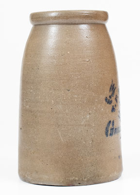 T. F. REPPERT / GREENSBORO, PA Stoneware Canning Jar w/ Stenciled Bird