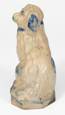 Scarce Molded Stoneware Spaniel attrib. Cowden & Wilcox / Harrisburg, PA