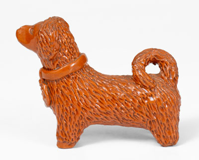 Pennsylvania Redware Standing Dog Figure