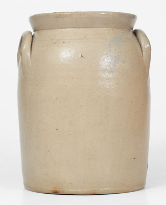 Fine Lyons, New York Stoneware Jar w/ Large Floral Design, attrib. Shem Thomas at Thompson Harrington Pottery