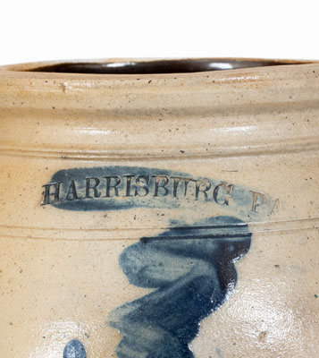 Outstanding HARRISBURG, PA Stoneware Jar w/ Elaborate Floral Decoration, attrib. Shem Thomas at John Young Pottery