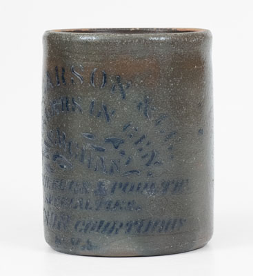 Scarce Jackson Courthouse, WV Small-Sized Stoneware Canning Jar,