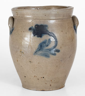 Attrib. Howe and Clark, Athens, New York 1/2 Gal. Stoneware Jar w/ Brushed Decoration