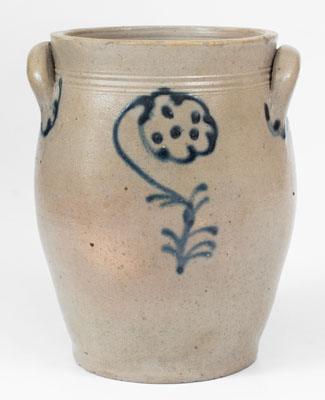 Attrib. Howe and Clark, Athens, NY Stoneware Jar, 1805-13