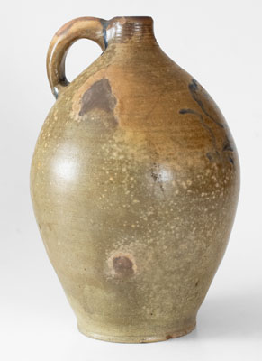 Stoneware Jug w/ Slip-Trailed Floral Decoration, attrib. Howe & Clark, Athens, New York