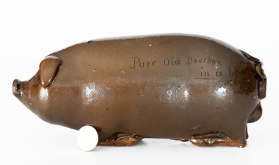 Extremely Rare Oversized Anna Pottery Pig Bottle, 