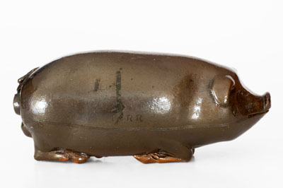 Extremely Rare Oversized Anna Pottery Pig Bottle,