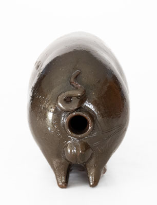Extremely Rare Oversized Anna Pottery Pig Bottle, 