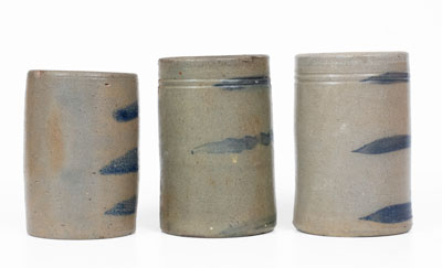 Lot of Three: Western Pennsylvania Striped Stoneware Canning Jars