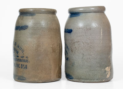 Lot of Two: Stoneware Canning Jars w/ EVANS, W. VA and JACKSON C. H., W. VA Advertising