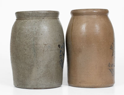 Lot of Two: GREENSBORO, PA Stoneware Canning Jars by T. F. REPPERT, WILLIAMS & REPPERT