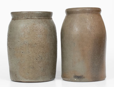 Lot of Two: GREENSBORO, PA Stoneware Canning Jars by T. F. REPPERT, WILLIAMS & REPPERT