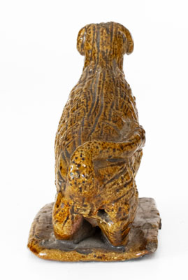 Pennsylvania Redware Seated Dog Figure, second half 19th century