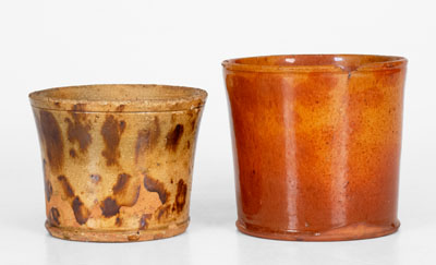 Lot of Two: Glazed Redware Mugs, Shenandoah Valley origin