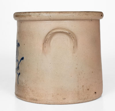 F. B. NORTON & CO. / WORCESTER, MASS. Stoneware Crock w/ Cobalt Bird Decoration