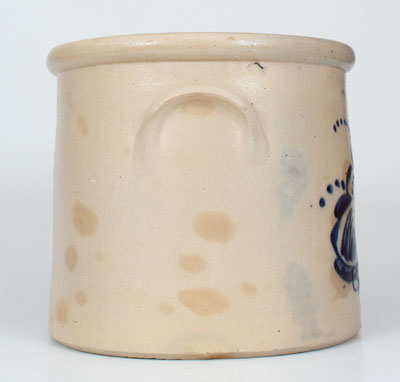 F. B. NORTON & CO. / WORCESTER, MASS. Stoneware Crock w/ Floral Basket Decoration