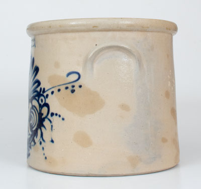 F. B. NORTON & CO. / WORCESTER, MASS. Stoneware Crock w/ Floral Basket Decoration