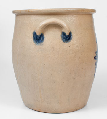 Exceptional 5 Gal. COWDEN & WILCOX / HARRISBURG, PA Stoneware Jar w/ Parrot Decoration