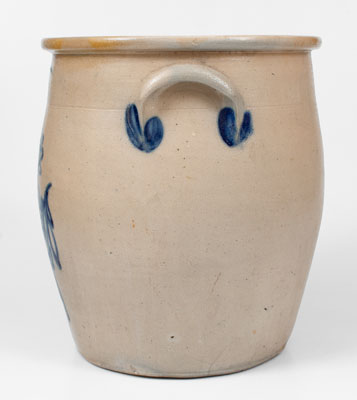 Exceptional 5 Gal. COWDEN & WILCOX / HARRISBURG, PA Stoneware Jar w/ Parrot Decoration