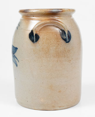 COWDEN & WILCOX / HARRISBURG, PA Stoneware Jar w/ Unusual Tulip Decoration