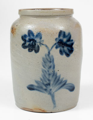 Stoneware Jar w/ Floral Decoration attrib. Remmey Family, Philadelphia, PA, c1860