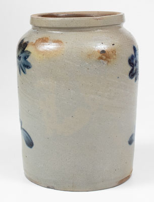 Stoneware Jar w/ Floral Decoration attrib. Remmey Family, Philadelphia, PA, c1860