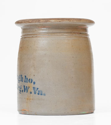 Unusual "A. P. Donoghho / Parkersburg, W. VA" Misspelled Stoneware Canning Jar