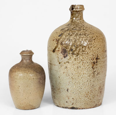 Lot of Two: North Carolina Stoneware Jugs incl. W. T. MACON and Incised