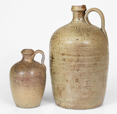 Lot of Two: North Carolina Stoneware Jugs incl. W. T. MACON and Incised