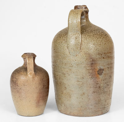 Lot of Two: North Carolina Stoneware Jugs incl. W. T. MACON and Incised