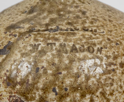 Lot of Two: North Carolina Stoneware Jugs incl. W. T. MACON and Incised