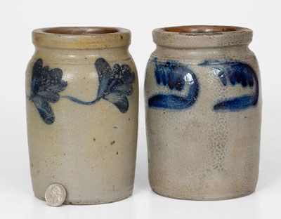 Lot of Two: 1/4 Gal. Stoneware Jars attrib. Richard C. Remmey, Philadelphia, PA