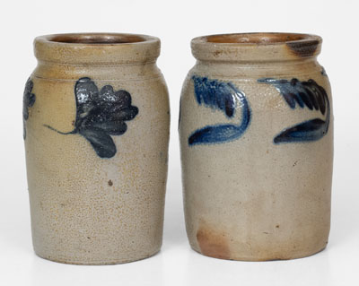 Lot of Two: 1/4 Gal. Stoneware Jars attrib. Richard C. Remmey, Philadelphia, PA