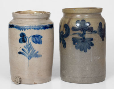 Lot of Two: Small-Sized Philadelphia Stoneware Jars, circa 1850